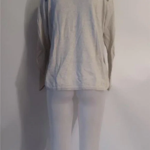 Womens Lisa Todd Gray Blue Hearts Cotton Cashmere Knit Sweater M - Picture 2 of 8